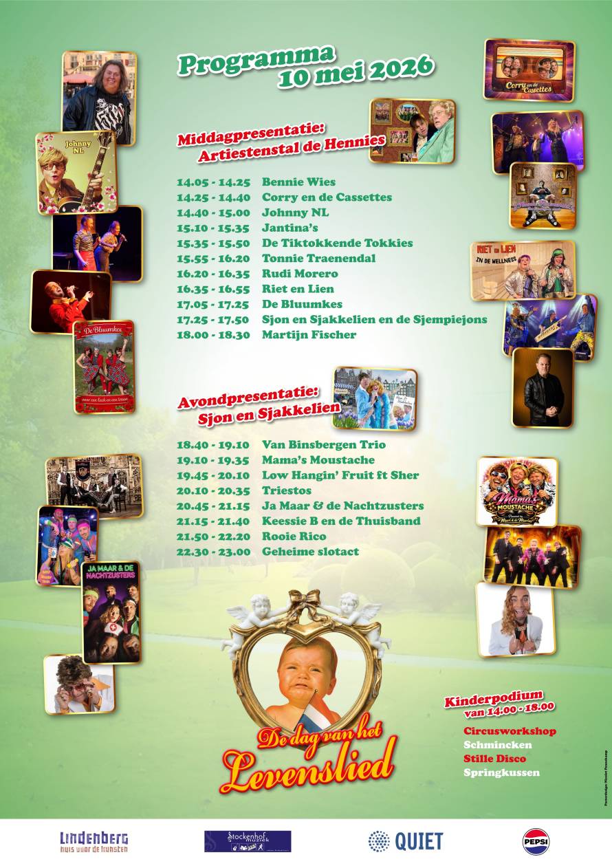 dag van het levenslied programma line up 2026