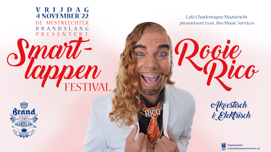 Smartlappenfestival Maastricht 2022 met Rooie Rico in Charlemagne